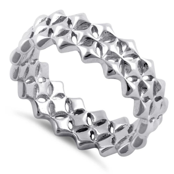 Diamond cut 925 sterling silver ring - Picture 2 of 4